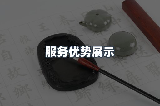 服务优势展示